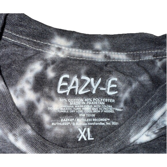 Vintage Style Eazy-E Tie Dye T-Shirt XL NWA Rap Tee Compton Hip Hop Legend - Picture 2 of 5